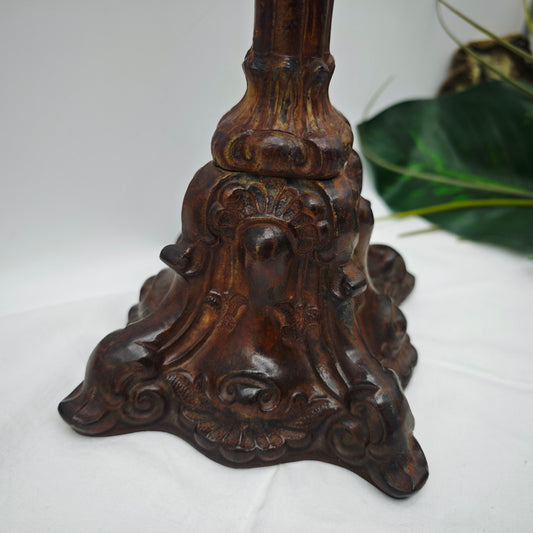 Candlestick baroque candle holder reddish brown bronze candlestick antique ornaments solid heavy sacred candlestick altar candlestick metal