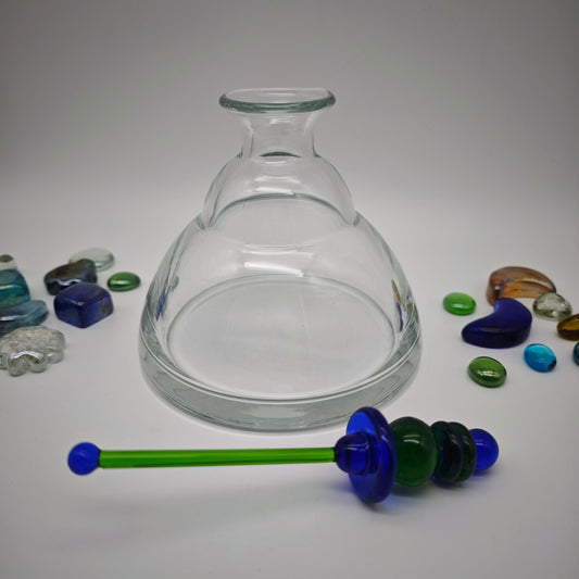 Carafe en verre années 80 90 pop art fait main carafe bouchon récipient vintage verre art carafe en verre carafe à eau carafe à vin table culture années 90