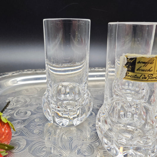 6x shot glasses Cristal de Paris MF Stamper Shot drinking glass hand-cut crystal glass lead crystal wedding dinner