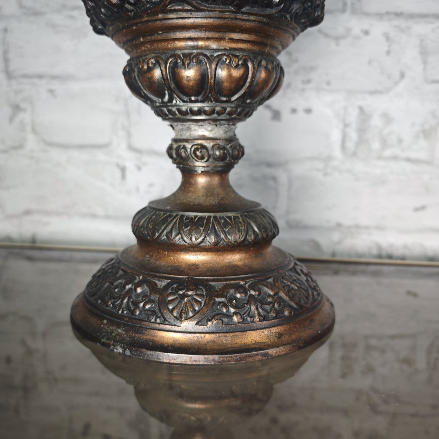 Drachen-Amphore Neorenaissance-Stil 56 cm Gargoyle Metallkanne Bronzeoptik Gothic Steampunk Academia
