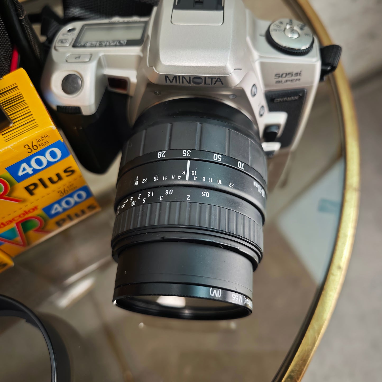 Minolta Dynax 505si Super mit Sigma 28–70mm & 70–210mm APO + 4 Filme Analogkamera Set SLR