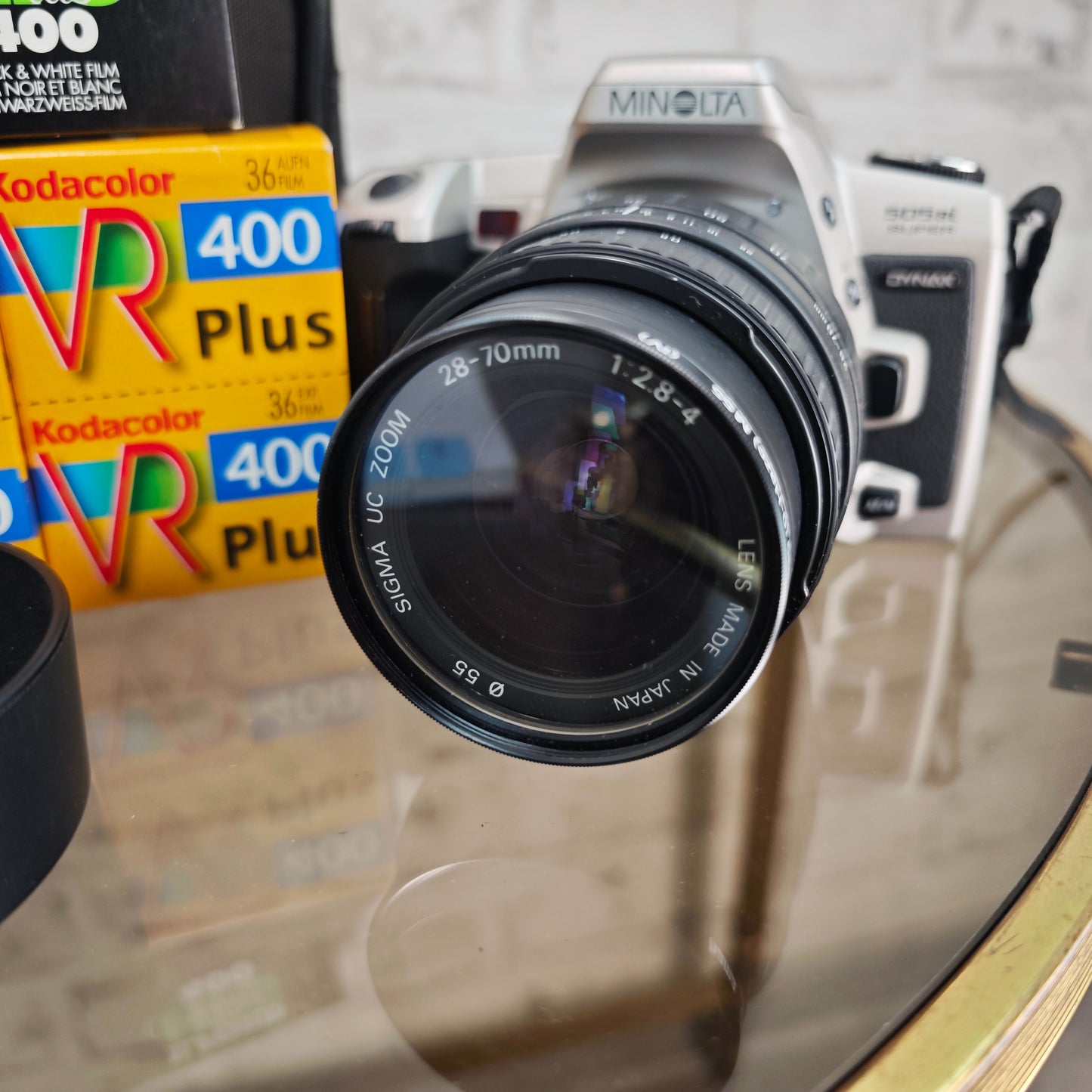 Minolta Dynax 505si Super mit Sigma 28–70mm & 70–210mm APO + 4 Filme Analogkamera Set SLR