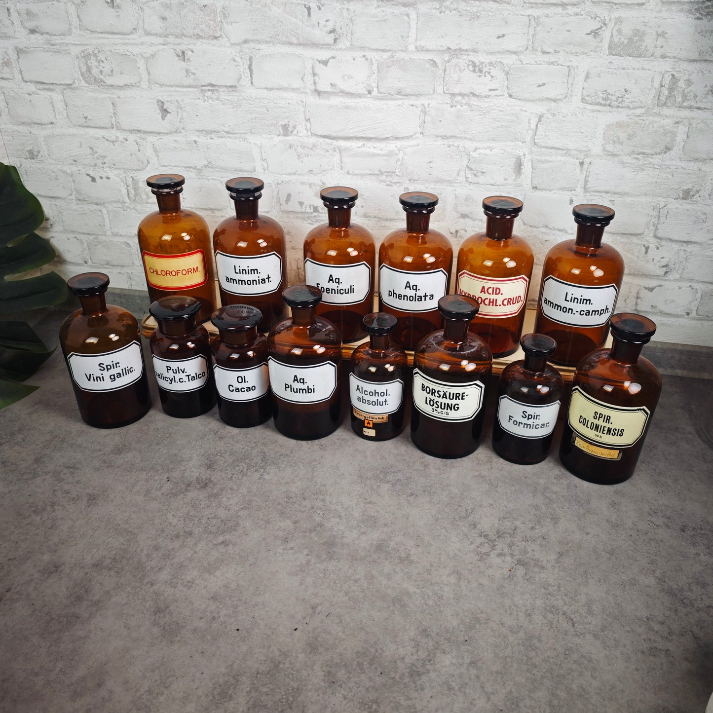 Sélection d'étiquettes émaillées pour flacons d'apothicaire, décoration de laboratoire vintage, flacons de médicaments, récipients de pharmacie, flacons médicinaux, potion, bouteille de sorcière