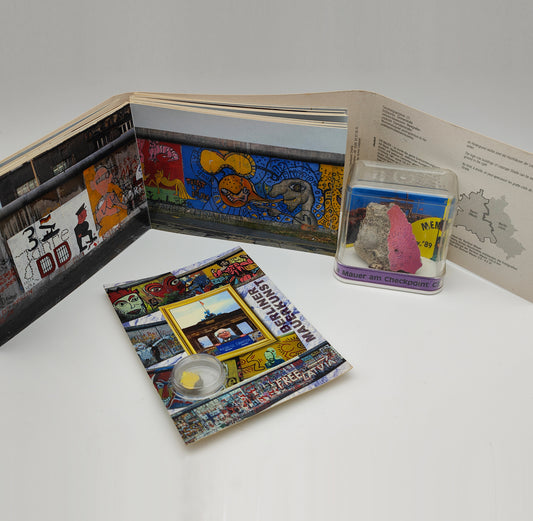 Set Berlin Wall pieces postcards GDR Checkpoint Charlie Ostalgie wall art East Berlin GDR reunification German history fall of the wall Germany souvenir postcards