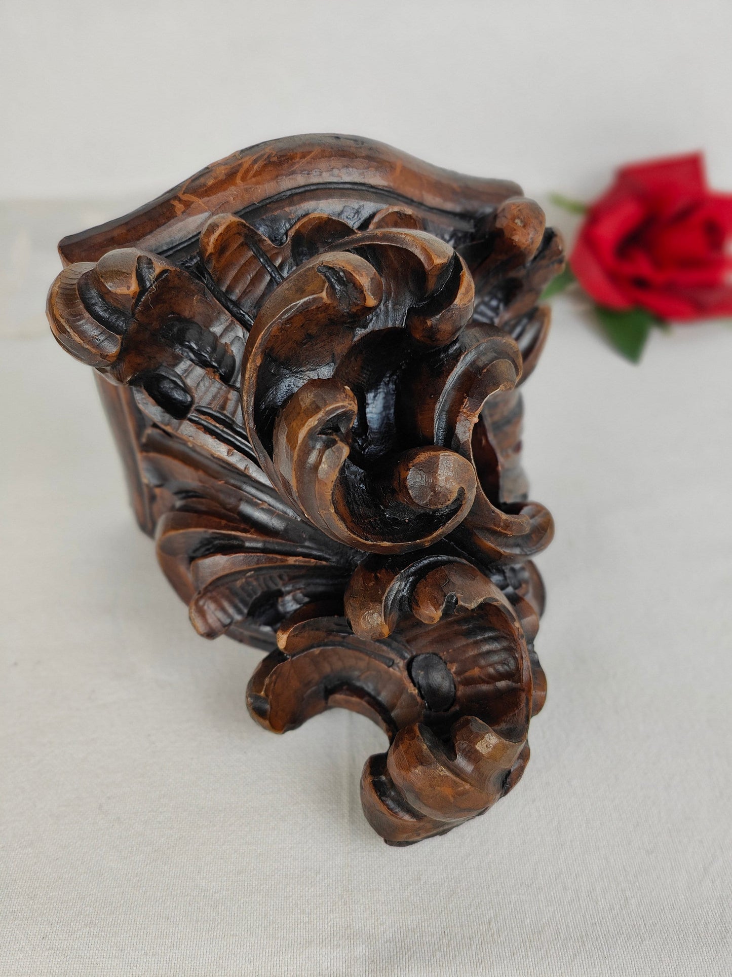 Ensemble de 3 figurines de cire Madonna avec l'enfant Jésus ange console murale Marie figure base figure sculpture art religieux chrétien sculpture putto Marie Jésus dévotion prière sanctuaire maison autel