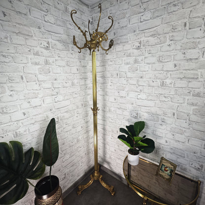 Garderobenständer Messing gold Hollywood Regency Stil Standgarderobe Grandmillenial Kleiderständer edel italienisch Vintage florentiner