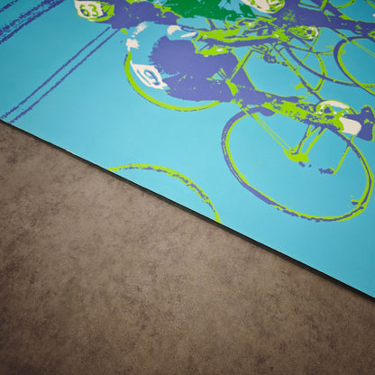 Olympia München 1972 Poster Radrennen Otl Aicher Plakat Original Franz Rehm Verlag 120x84 cm Vintage Sport Grafik
