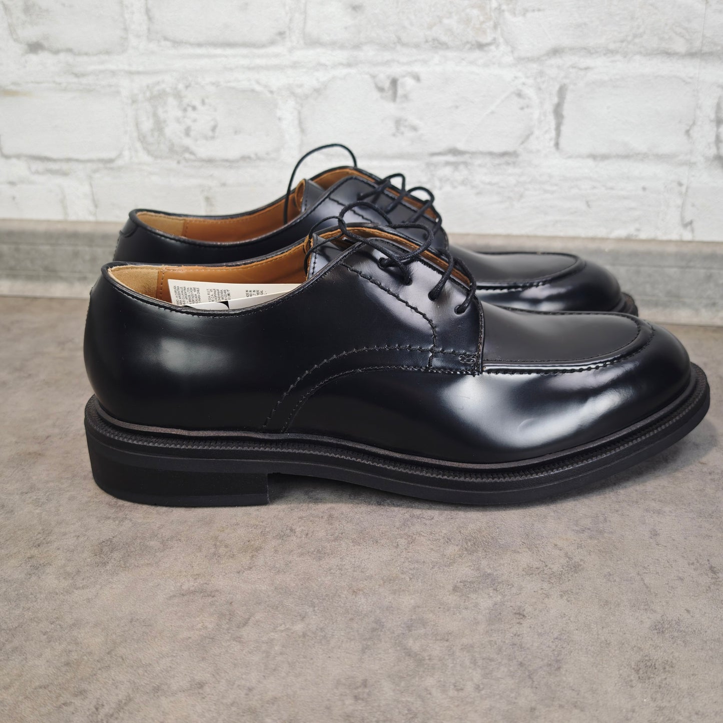 Zara Man Herren Lederschuhe Schwarz Derby Style Gr 43 Airfit Comfort Neu mit Etikett