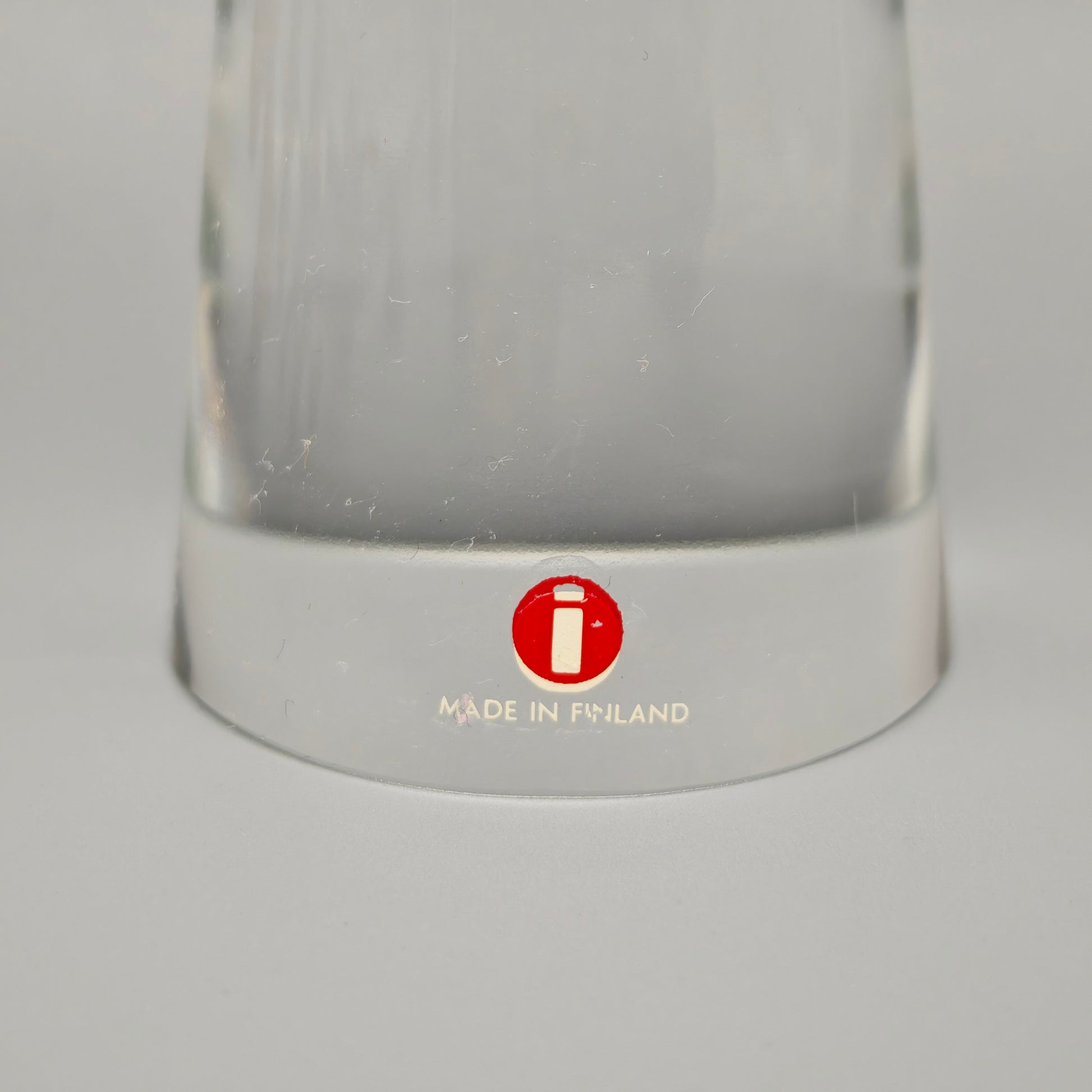 Littala Ascot Kerzenhalter Timo Sarpaneva Glas Metall silber 23,5cm Vintage Finland Design