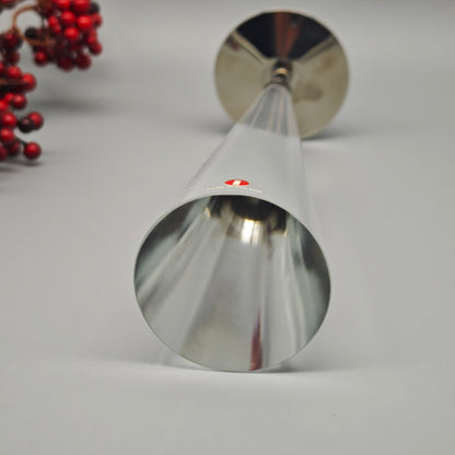 Littala Ascot Kerzenhalter Timo Sarpaneva Glas Metall silber 23,5cm Vintage Finland Design