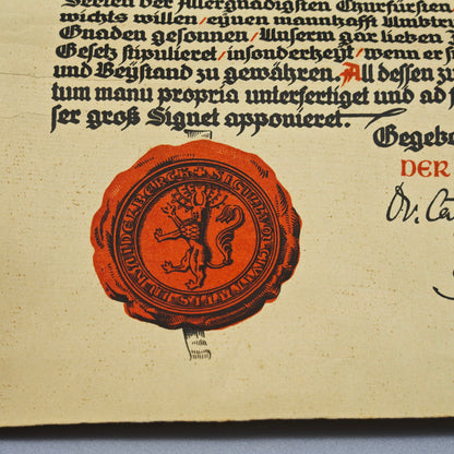 Heidelberg Bürgerrechtsurkunde 1934 August Molitor mit Originalrolle Urkunde Papier Stadturkunde Dokument Zeitgeschichte