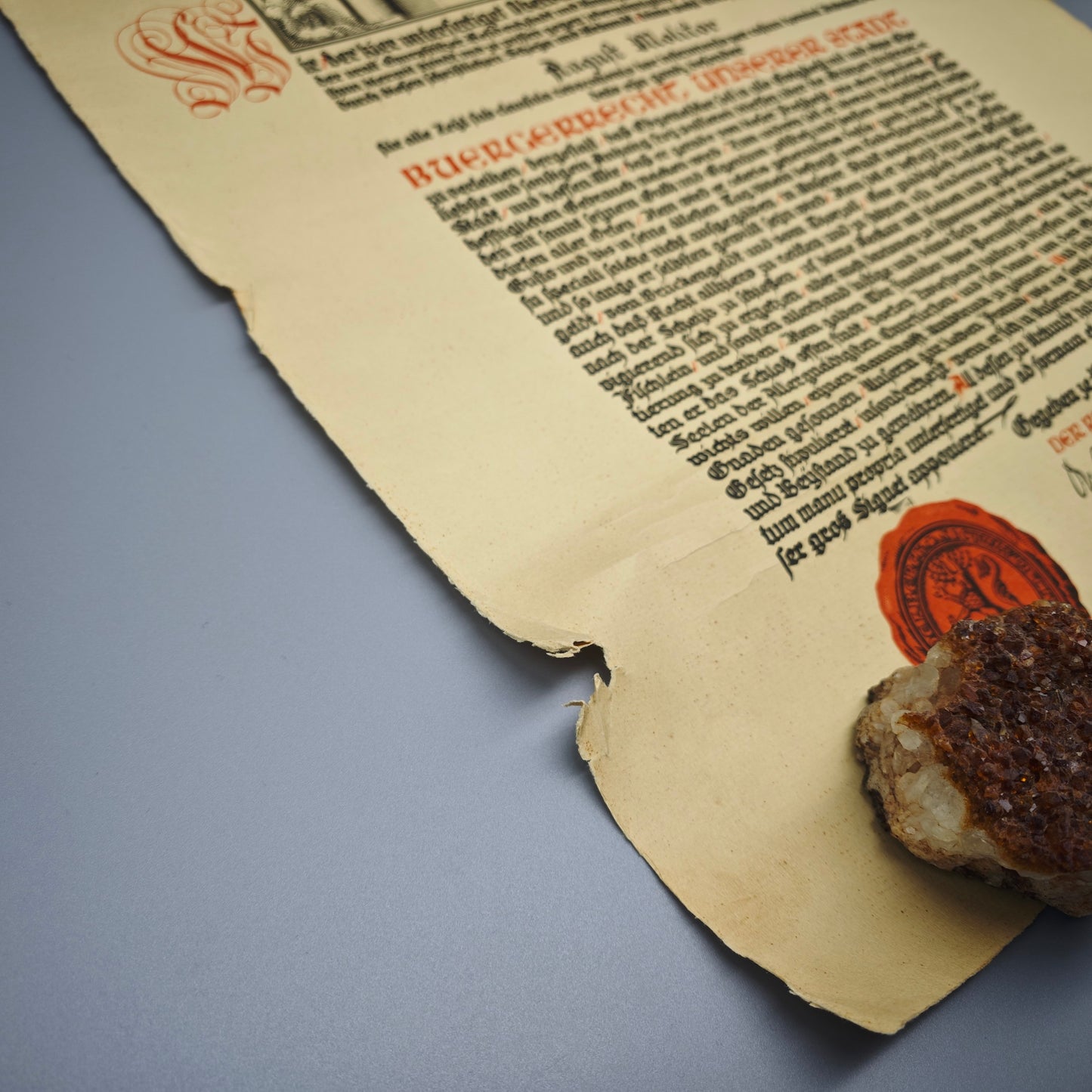 Heidelberg Bürgerrechtsurkunde 1934 August Molitor mit Originalrolle Urkunde Papier Stadturkunde Dokument Zeitgeschichte