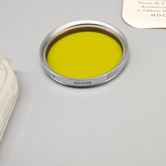 Leica Gelbfilter 1 E39 Ernst Leitz Wetzlar 39 mm mit Etui für Summaron Elmar Summicron Hektor M HOOBE Vintage Fotozubehör analog