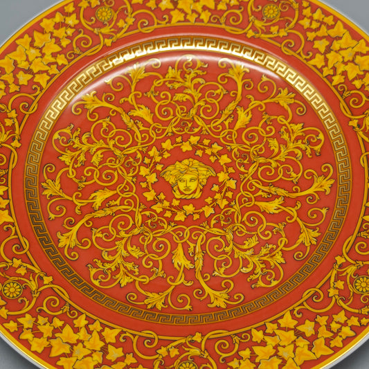 Rosenthal Versace Floralia Medusa Red Teller 18,5 cm Porzellan Baroque decor vintage