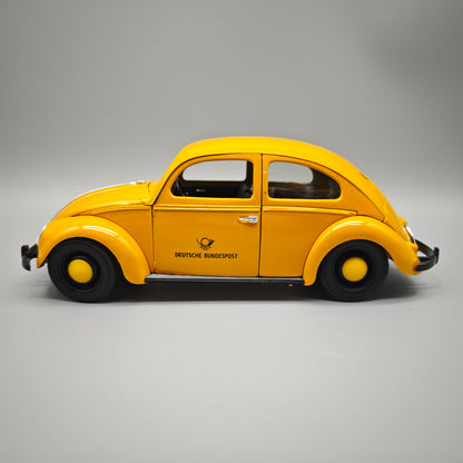 Solido VW Käfer Brezel Deutsche Bundespost gelb 1:17 Modellauto Metall Kunststoff vintage