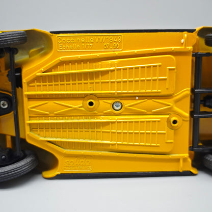 Solido VW Käfer Brezel Deutsche Bundespost gelb 1:17 Modellauto Metall Kunststoff vintage