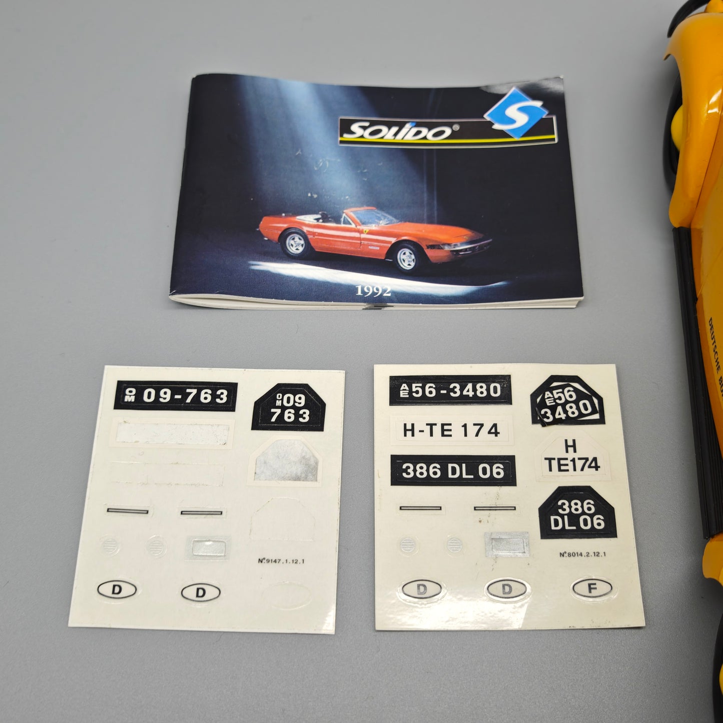 Solido VW Käfer Brezel Deutsche Bundespost gelb 1:17 Modellauto Metall Kunststoff vintage