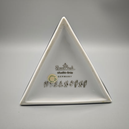 Rosenthal Studio Line Morandini Vase dreieckig schwarz bunt 1980er geometrisch Memphis Design Porzellan