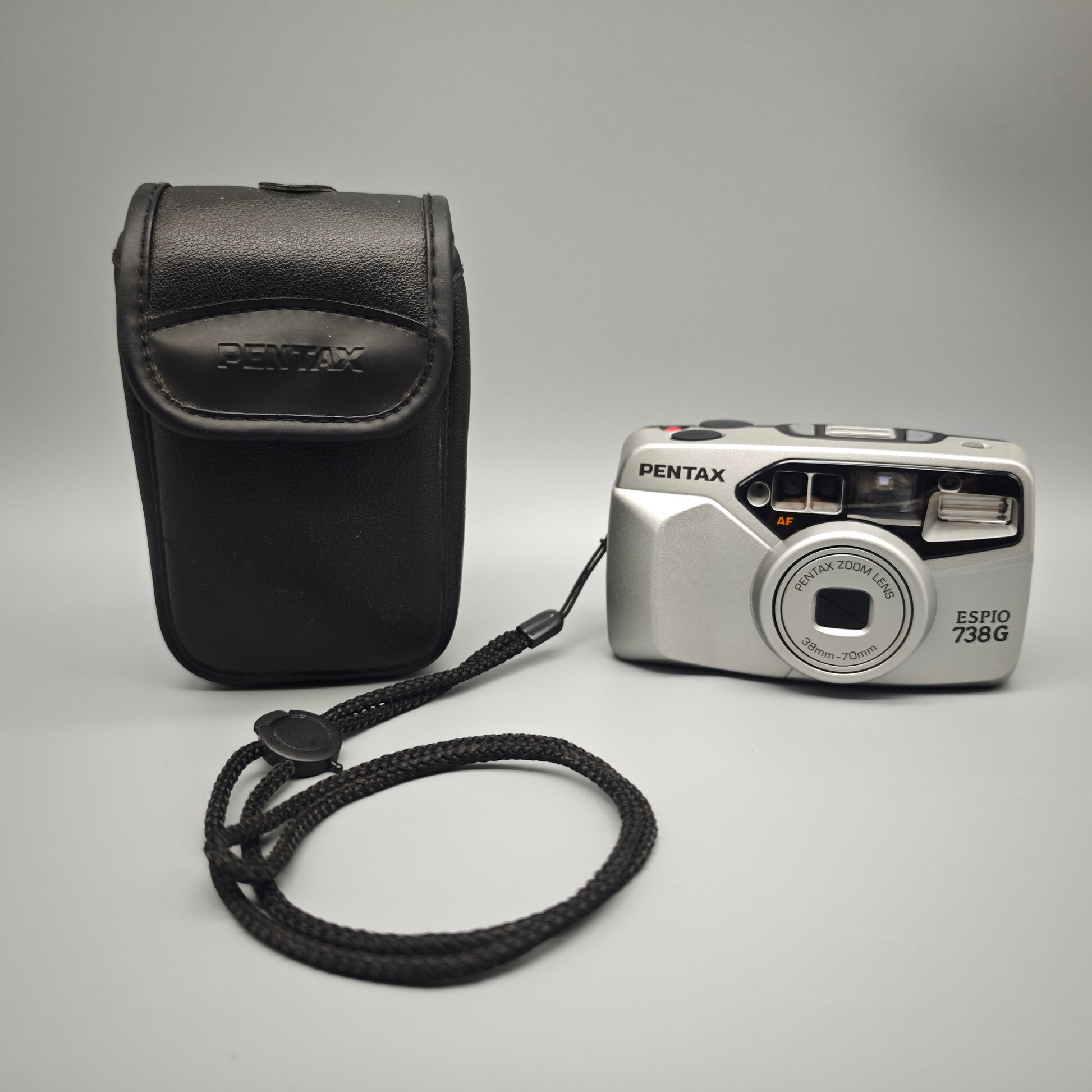 Pentax ESPIO 738G 35mm Analogkamera 38–70 mm Zoom AF mit Tasche Vintage Point-and-Shoot