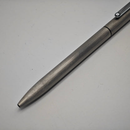 Montblanc Slimline 2 Farben Kugelschreiber Edelstahl gebürstet silber Drehmechanik Vintage 13,5 cm Schreibgerät