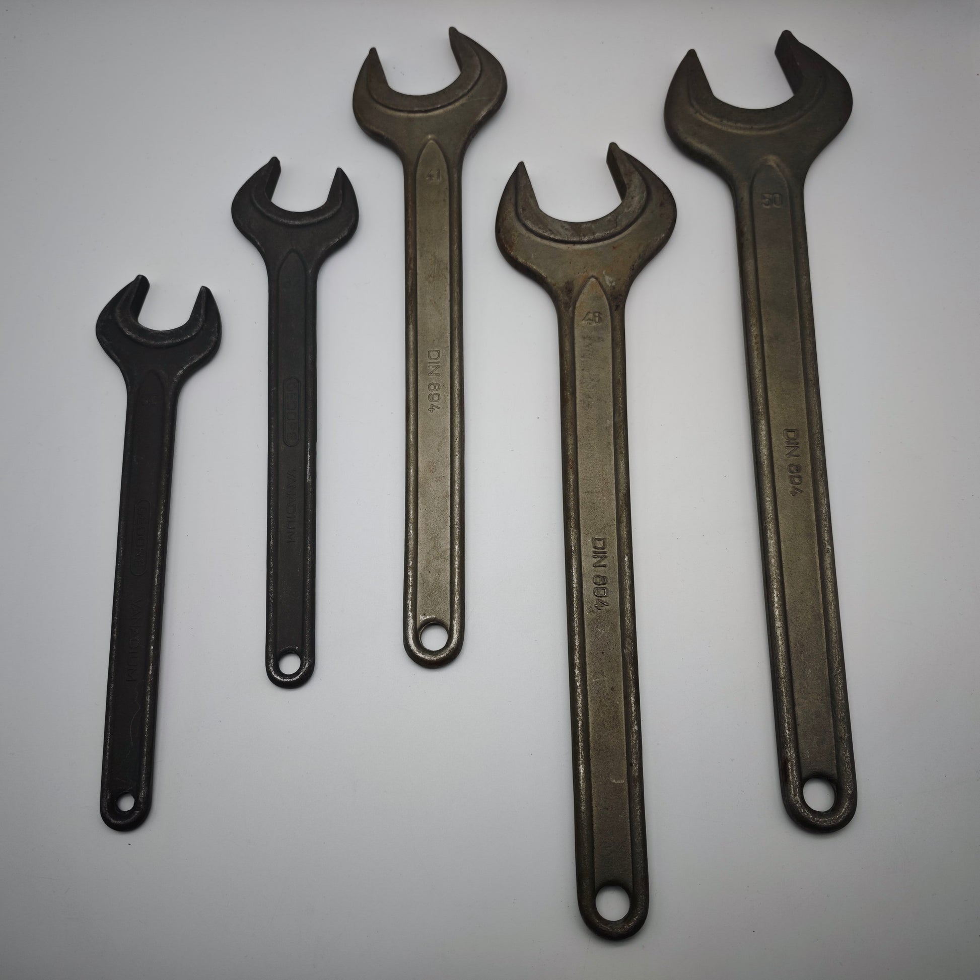 Gedore Maulschlüssel Set DIN 894 30–50 mm Stahl 5 Stück Industrie Werkzeug