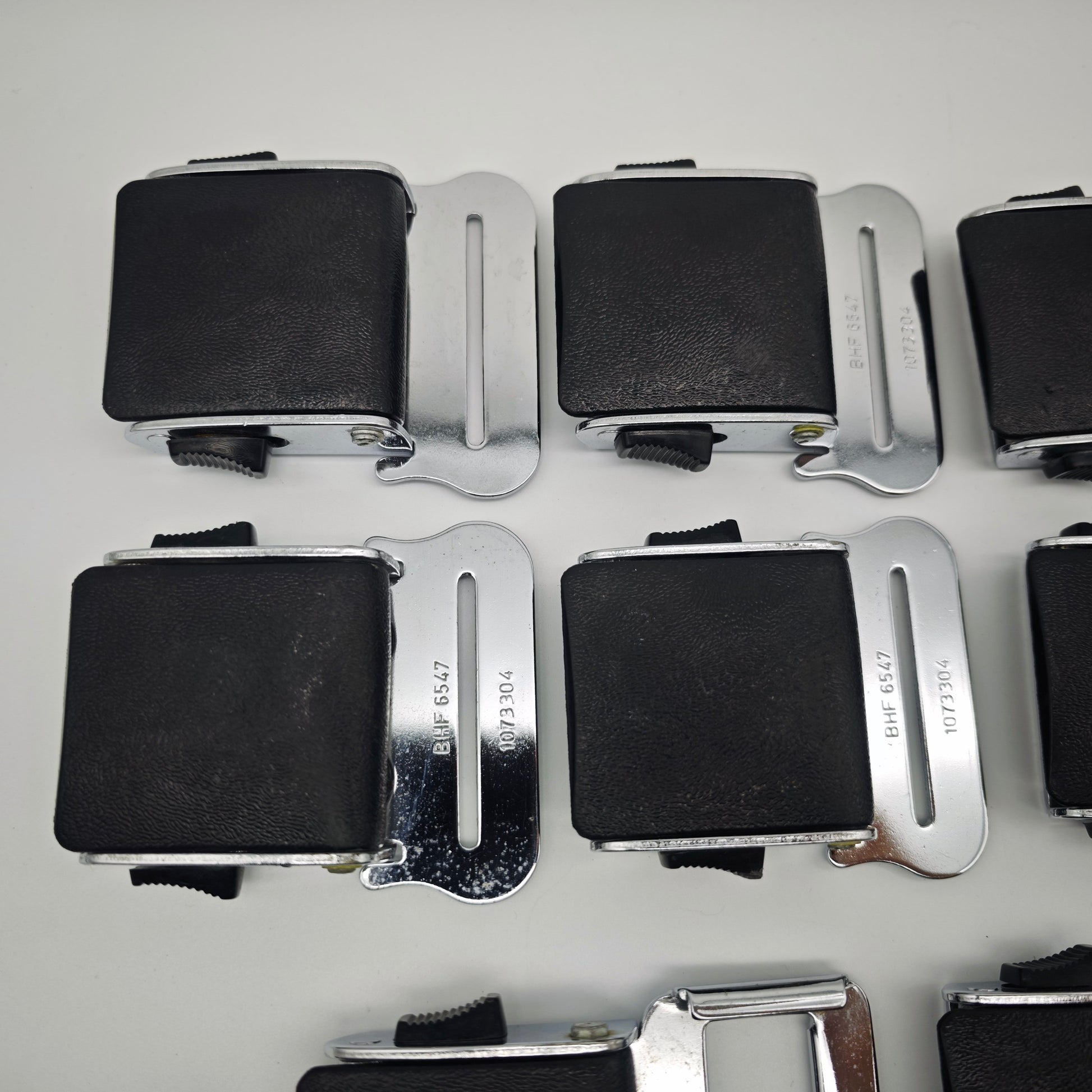10x Geypa Lyfe Lok II Sicherheitsgurt Verschluss 1960er 1970er Metall Schwarz Oldtimer BHF 705119 Konvolut