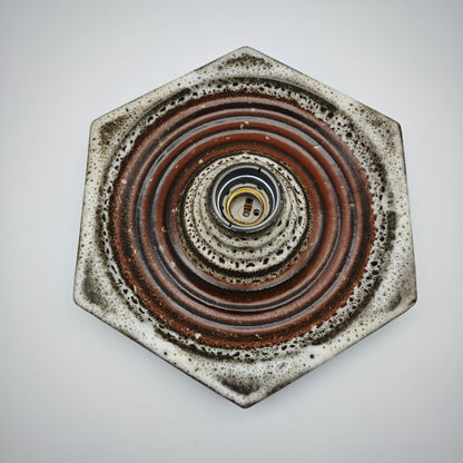 Fat Lava Wand oder Deckenleuchte von Hustadt Leuchten Modell V3171/01 aus Keramik mit Schneeglasur 1960er Jahre