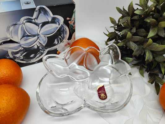 Walther Glas orange peel serving bowl satined fruit bowl candy bowl fruit basket orange crystal pastry plate fruit summer Christmas