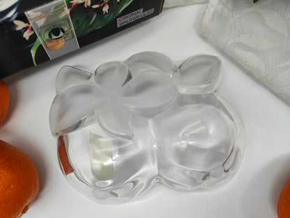 Bol de service en écorce d'orange Walther Glas, bol à fruits satiné, bol à bonbons, corbeille à fruits, assiette à pâtisserie en cristal orange, fruits d'été, Noël