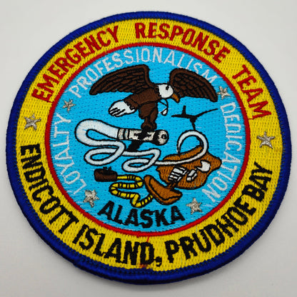 Emergency Response Team Endicott Island Prudhoe Bay Alaska Patch round embroidered