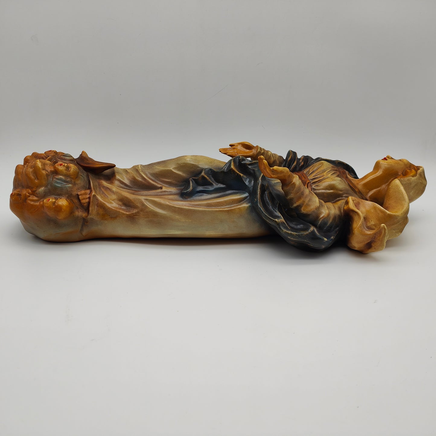Croissant de Lune Madonna Figurine en Céramique RS Cortendorf Masque Mural Madonna Marie Jésus Icône Marie Figure Chrétienne Sacrée Maison Autel Sculpture Décoration Murale Fait Main