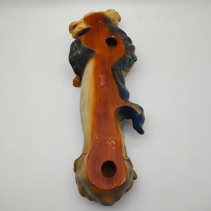 Croissant de Lune Madonna Figurine en Céramique RS Cortendorf Masque Mural Madonna Marie Jésus Icône Marie Figure Chrétienne Sacrée Maison Autel Sculpture Décoration Murale Fait Main