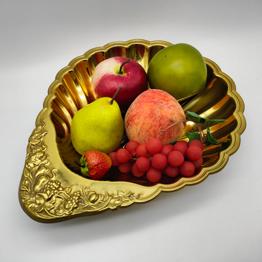 Shell shell brass gold-colored Victorian Hollywood Regency shell bowl fruit bowl decorative bowl gloss XXL shell tray serving bowl
