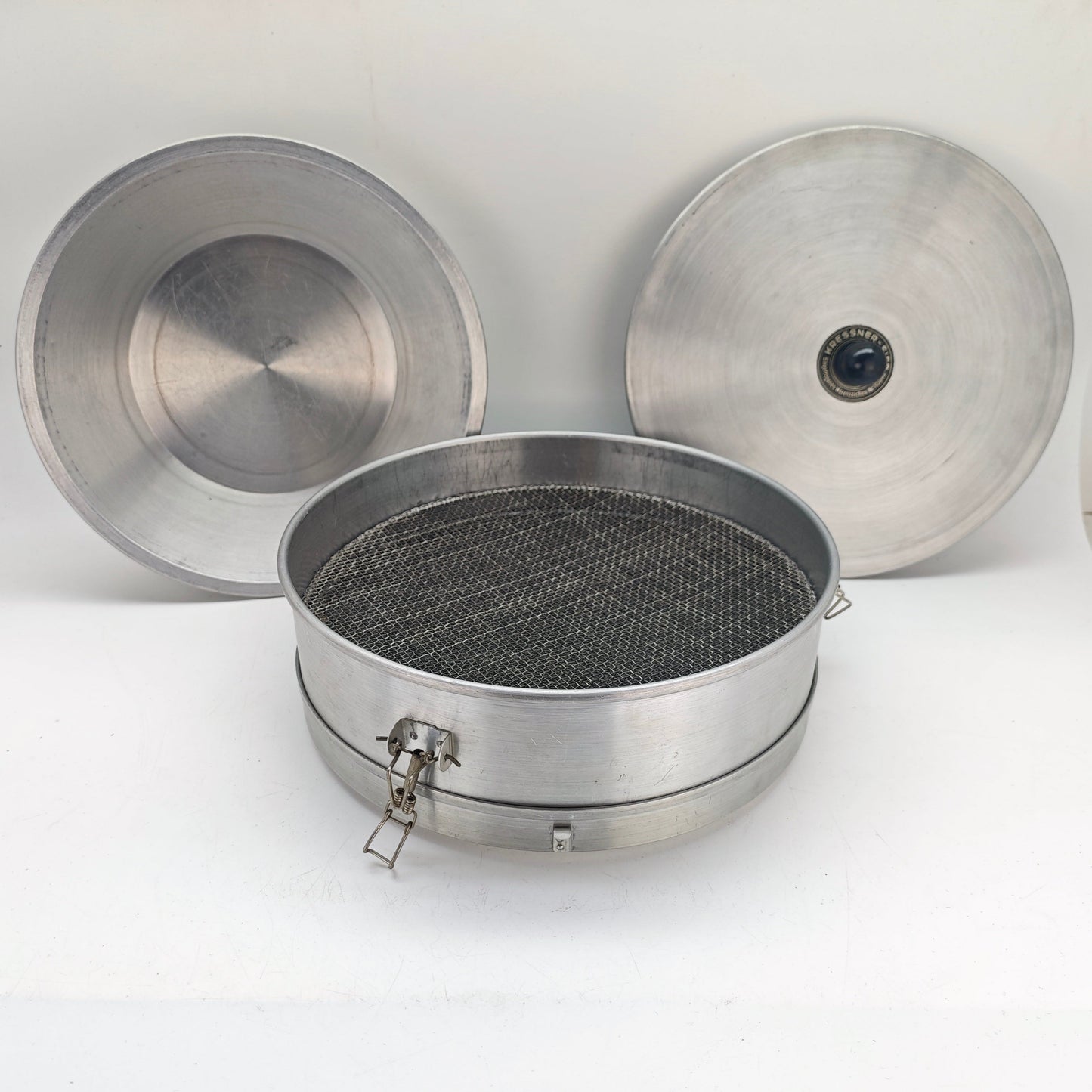 Kressner sieve, apothecary sieve, sieve set, aluminum, various inserts 143046