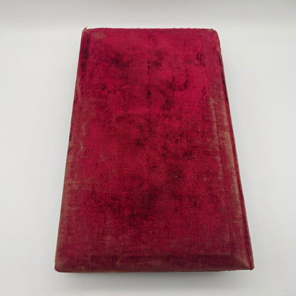 Cabinet photo album Art Nouveau application copper velvet red photos 1900 soldiers wedding civil imperial era gold edge gold edge antique nostalgia