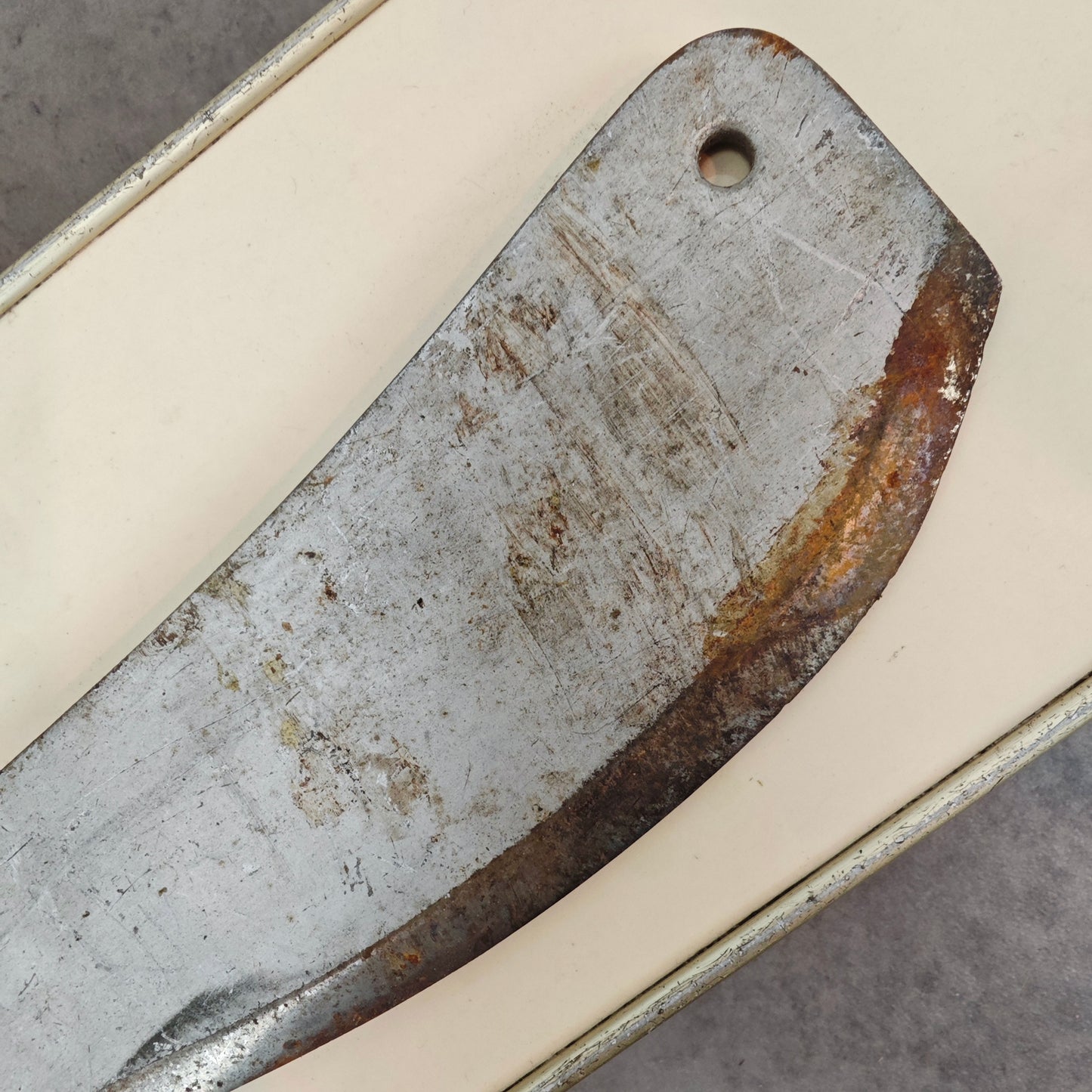 Hackmesser Fleischerbeil Gußstahl antik Hackebeil Metzgerbeil Klinge Messer Beil