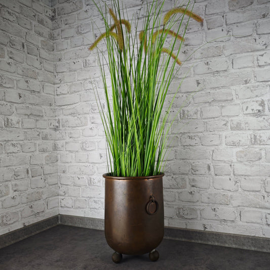 Jardiniere XXL planter copper planter copper red handmade flowerpot garden vintage copper pot planter witches cauldron feet vintage