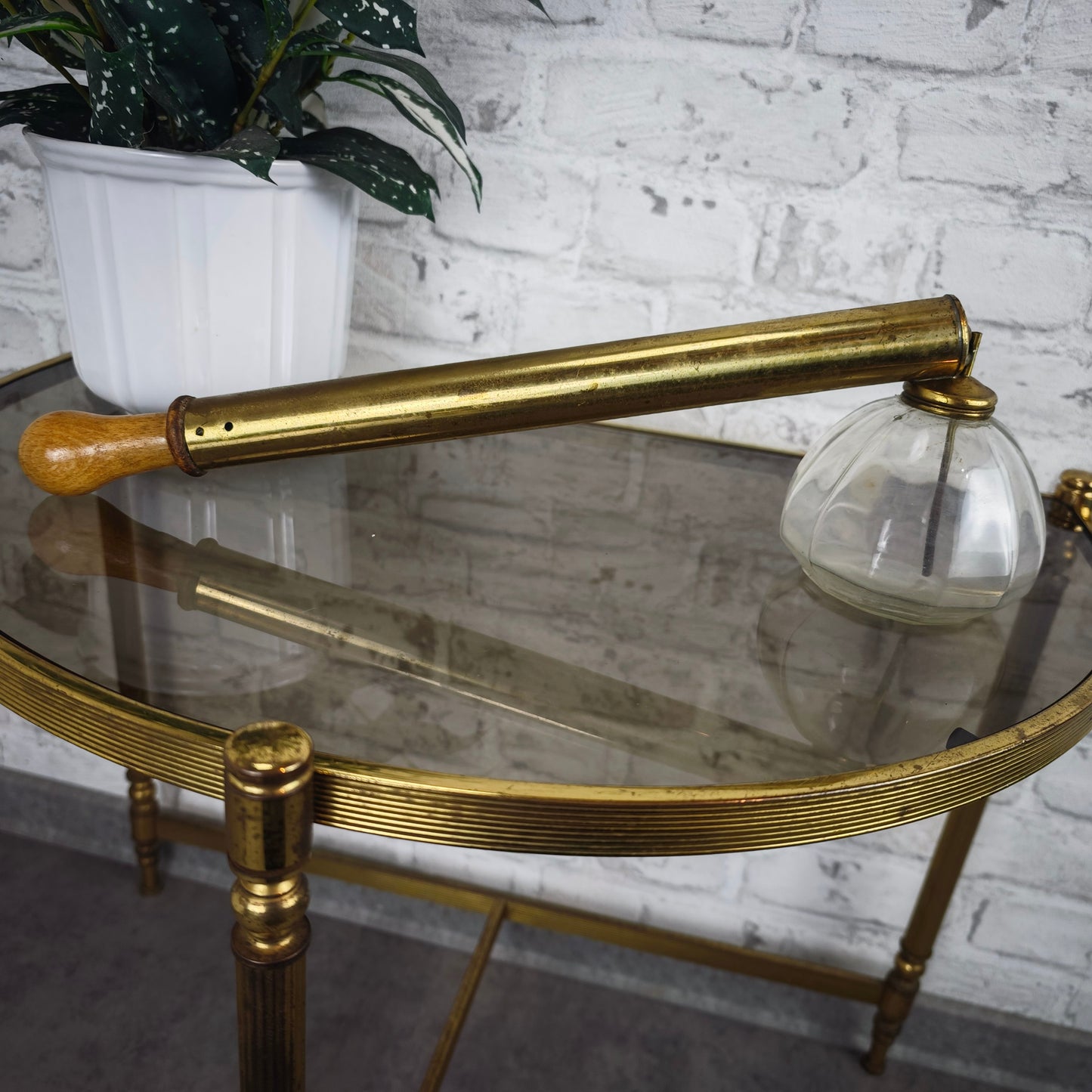 Pulvérisateur en laiton antique pour plantes, jardin, pot en verre, lutte antiparasitaire, pulvérisateur de protection des plantes, pulvérisateur de jardin, plantes d'intérieur