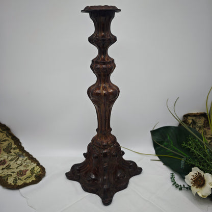 Chandelier baroque bougeoir bronze brun rougeâtre chandelier ornements antiques solide lourd chandelier sacré chandelier d'autel métal