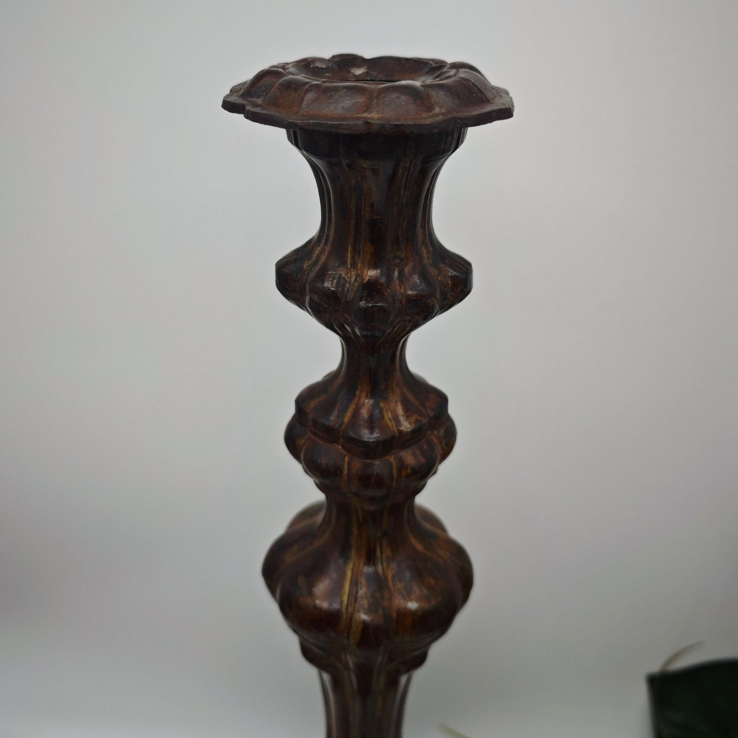 Chandelier baroque bougeoir bronze brun rougeâtre chandelier ornements antiques solide lourd chandelier sacré chandelier d'autel métal