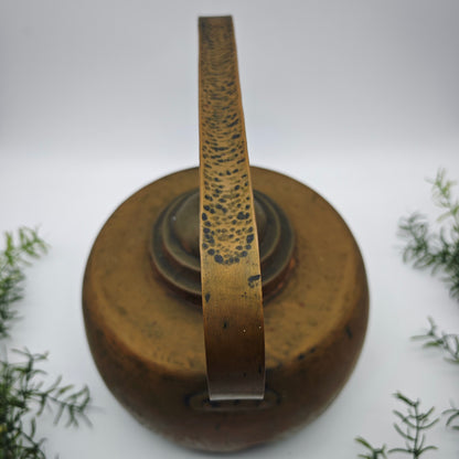 Bouilloire à thé en cuivre antique théière XXL pot en cuivre pot en cuivre vintage cottagecore grannycore academia potion sorcière jardinière décoration ancienne
