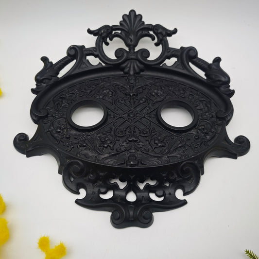 Desk set black iron inkwell ornaments lily letter holder filing office organizer