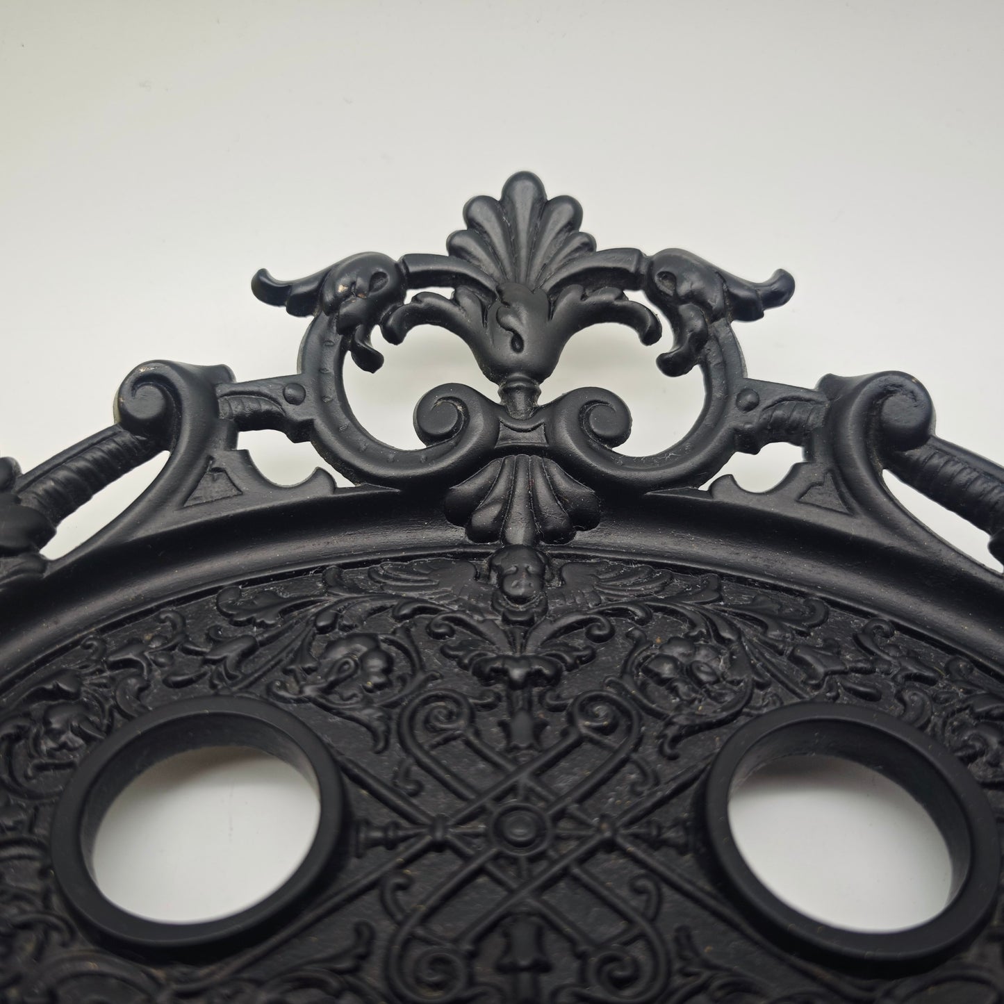 Schreibtischset schwarz Eisen Tintenfass Ornamente Lilie Briefhalter Ablage Büro organizer