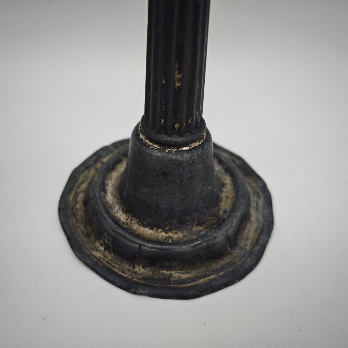 Kerzenhalter versilbert antik Metall Säule Straßenlaterne Patina Tempel Griechenland antikes Rom Triumphsäule