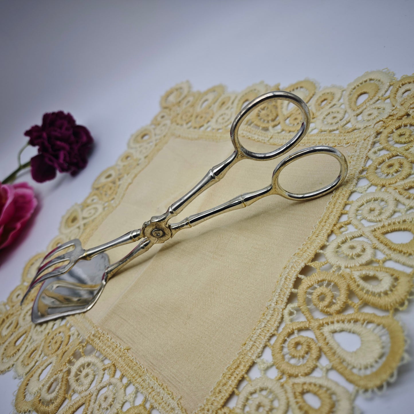 Pastry tongs serving tongs silver-plated vintage cake tongs praline tongs macarons cake cutlery silver cutlery bamboo Japan Asia