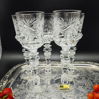 5x wine glass Cristal de Paris MF star drinking glass hand-cut crystal glass lead crystal wedding dinner