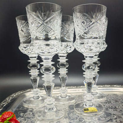 5x wine glass Cristal de Paris MF star drinking glass hand-cut crystal glass lead crystal wedding dinner