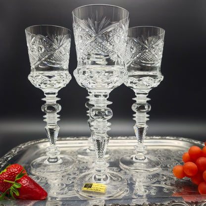 4x verre à vin Cristal de Paris MF verre à boire étoile verre en cristal taillé à la main verre cristal au plomb dîner de mariage