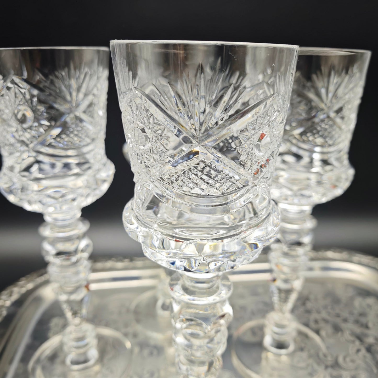 4x verre à vin Cristal de Paris MF verre à boire étoile verre en cristal taillé à la main verre cristal au plomb dîner de mariage