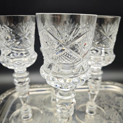 4x verre à vin Cristal de Paris MF verre à boire étoile verre en cristal taillé à la main verre cristal au plomb dîner de mariage